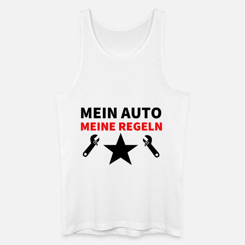 Auto - Männer Bio Tank Top - Weiß