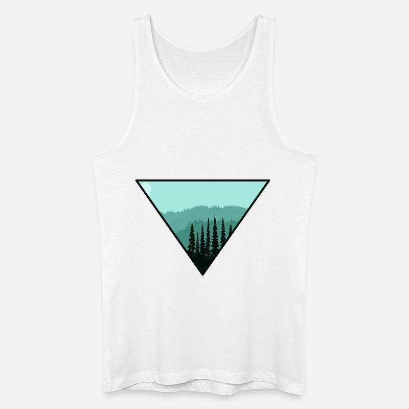 Baum Wald Dreieck Geschenk - Männer Bio Tank Top - Weiß