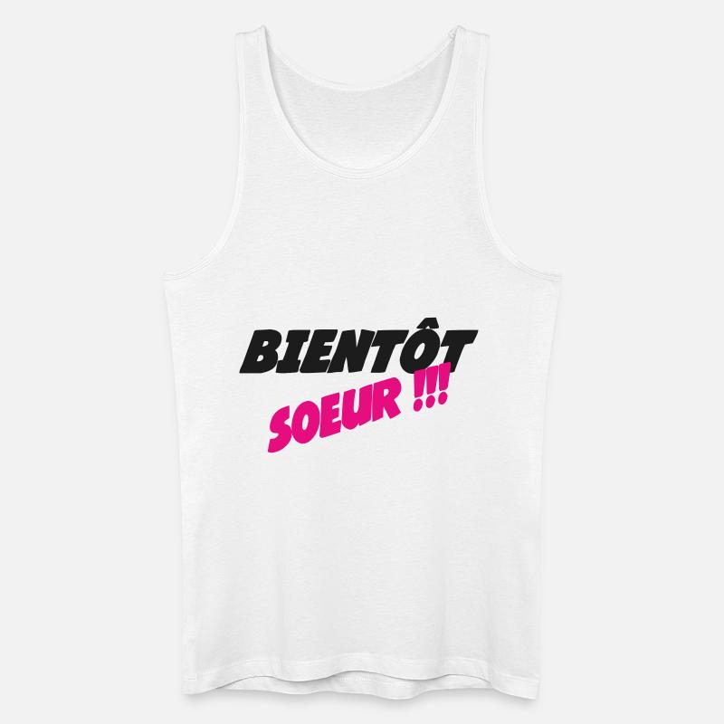 Bald eine SCHWESTER - Männer Bio Tank Top - Weiß