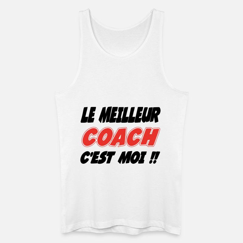 Der beste COACH bin ich!! - Männer Bio Tank Top - Weiß