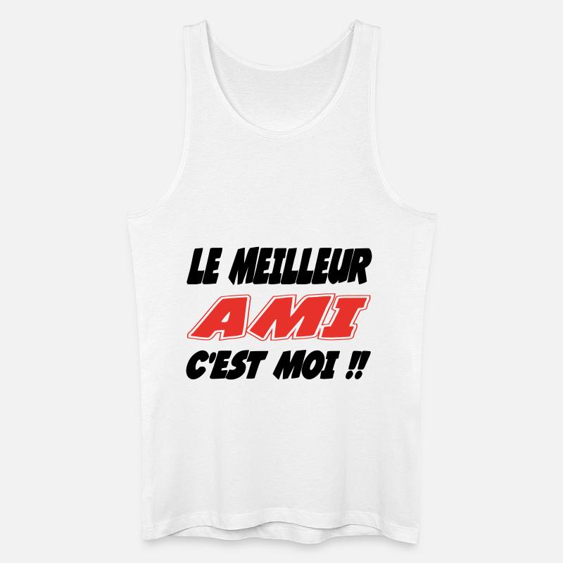 Der beste FREUND bin ich!! - Männer Bio Tank Top - Weiß