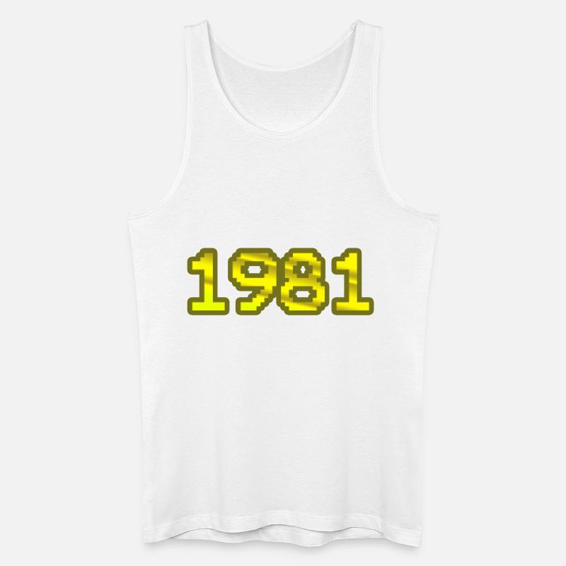 Nerd 1981 - Männer Bio Tank Top - Weiß