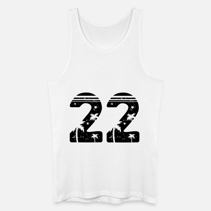22 - Männer Bio Tank Top - Weiß