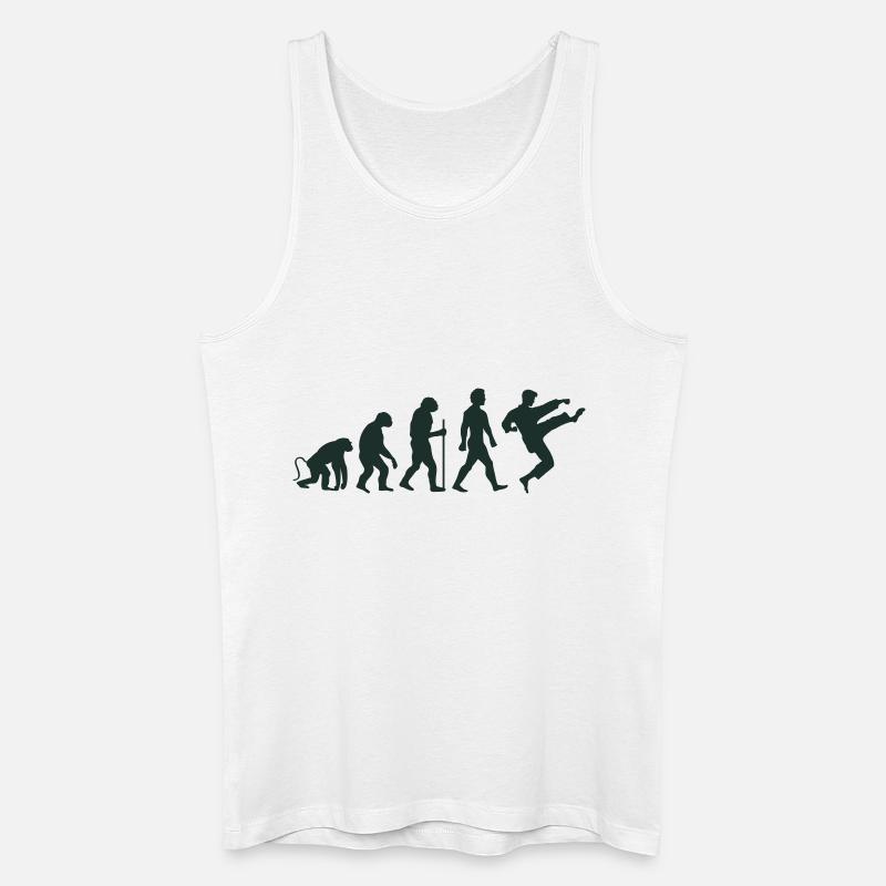 Karaté Évolution - Débardeur bio Homme - blanc