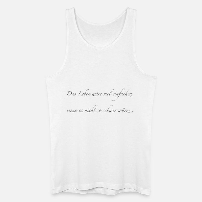 das Leben - Männer Bio Tank Top - Weiß