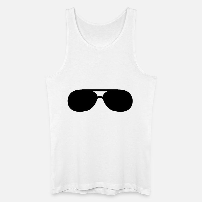 Sonnenbrille - Männer Bio Tank Top - Weiß