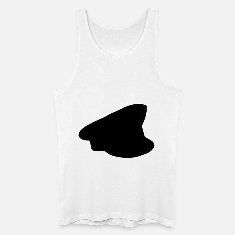 Polizei Mütze - Männer Bio Tank Top - Weiß