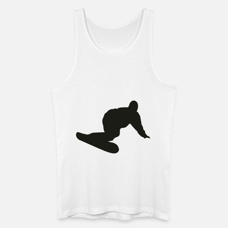 Snowboarder - Snowboard - Männer Bio Tank Top - Weiß
