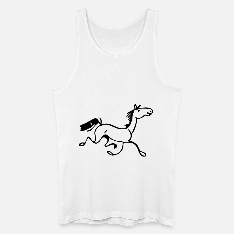 dada-Pferd - Männer Bio Tank Top - Weiß