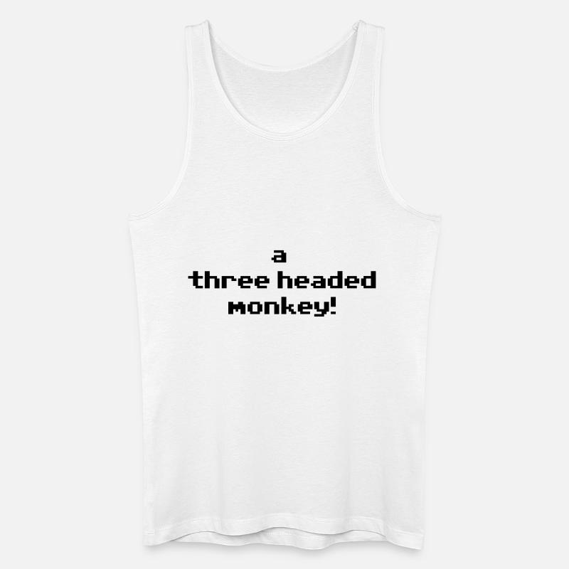 monkey-02 - Männer Bio Tank Top - Weiß