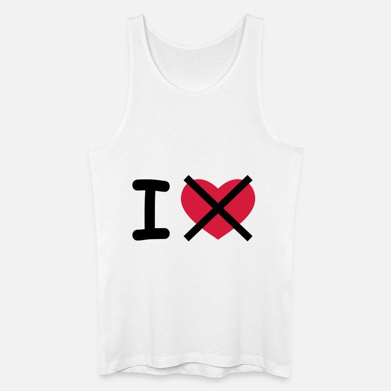 I Hate - Männer Bio Tank Top - Weiß