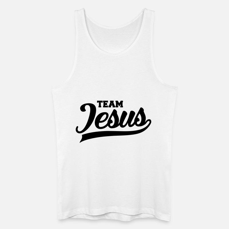 Team Jesus - Männer Bio Tank Top - Weiß