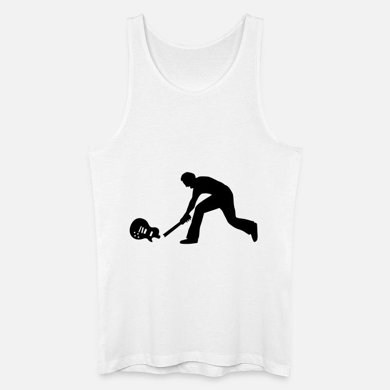 rock_and_roll_072011_d_1c - Männer Bio Tank Top - Weiß