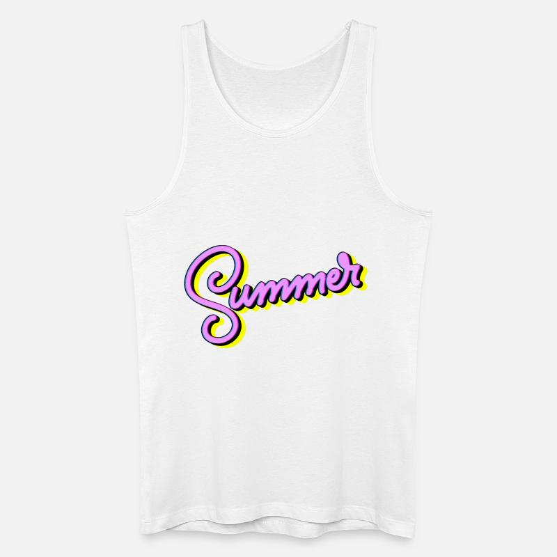 Summer - Männer Bio Tank Top - Weiß