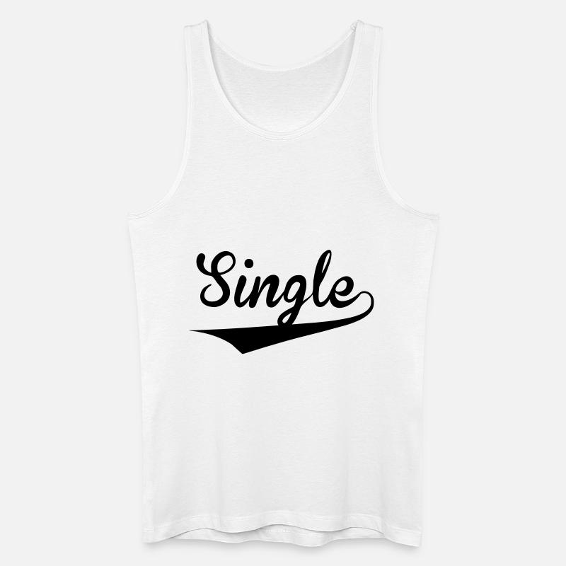 single - Männer Bio Tank Top - Weiß