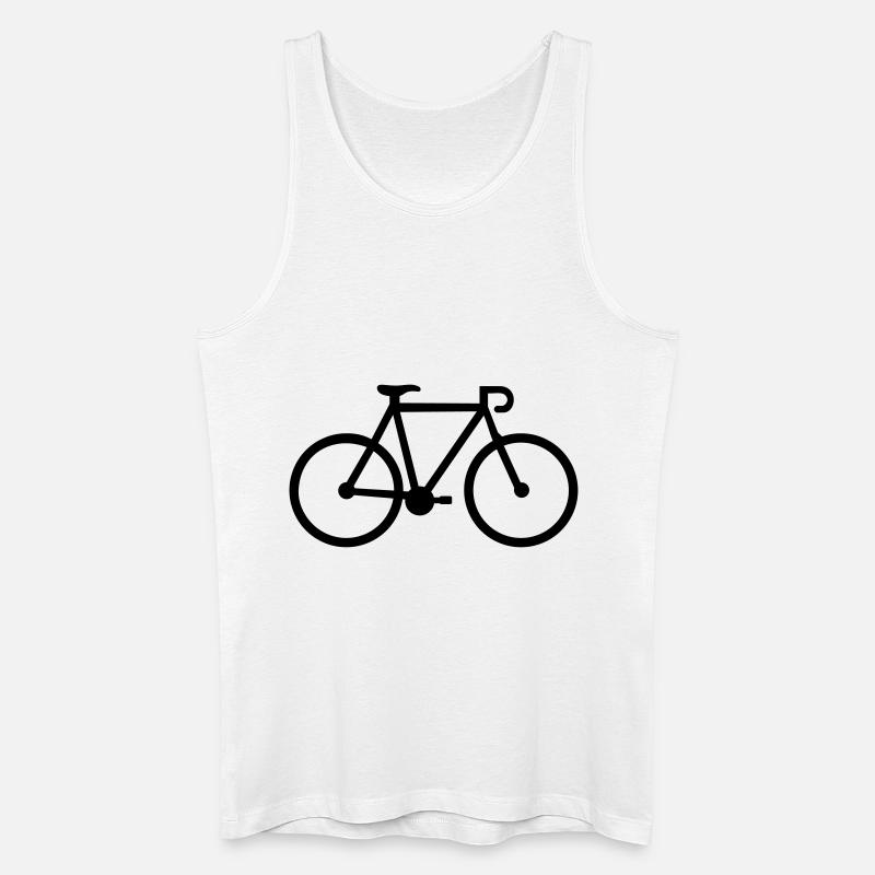 Fahrrad - Männer Bio Tank Top - Weiß