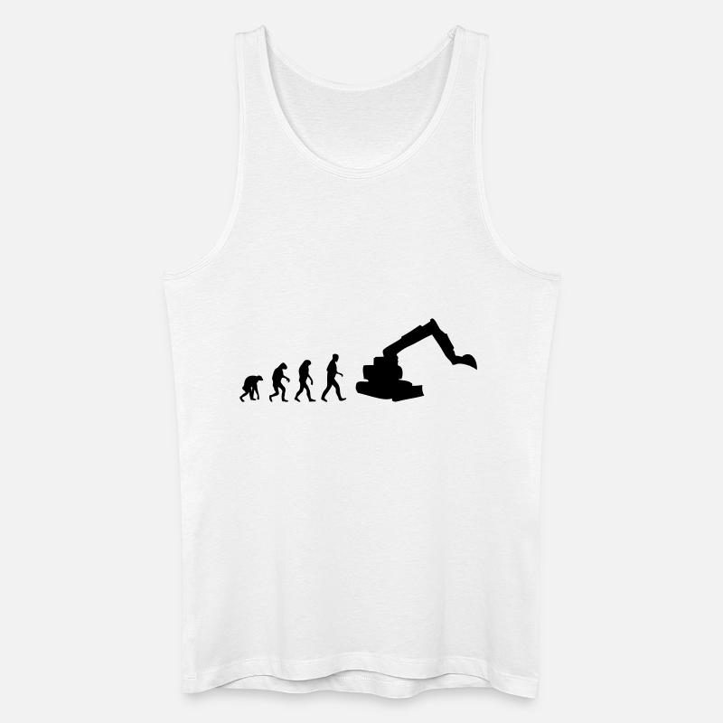 bagger evolution - Männer Bio Tank Top - Weiß