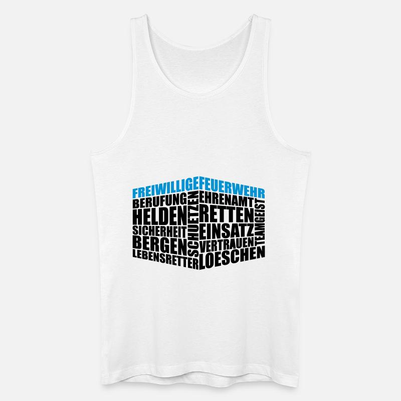 Feuerwehr - Männer Bio Tank Top - Weiß