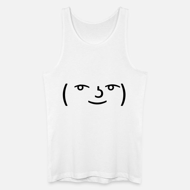 Le Lenny Face or Le Face Face hipster meme - Canotta ecologica da uomo - bianco