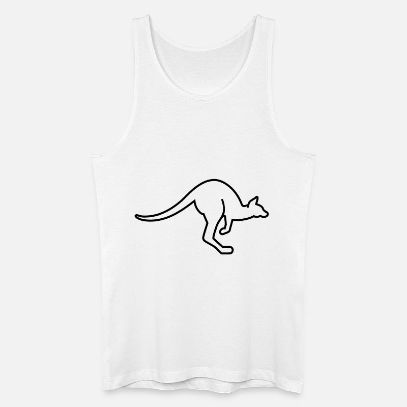 Känguru - Männer Bio Tank Top - Weiß