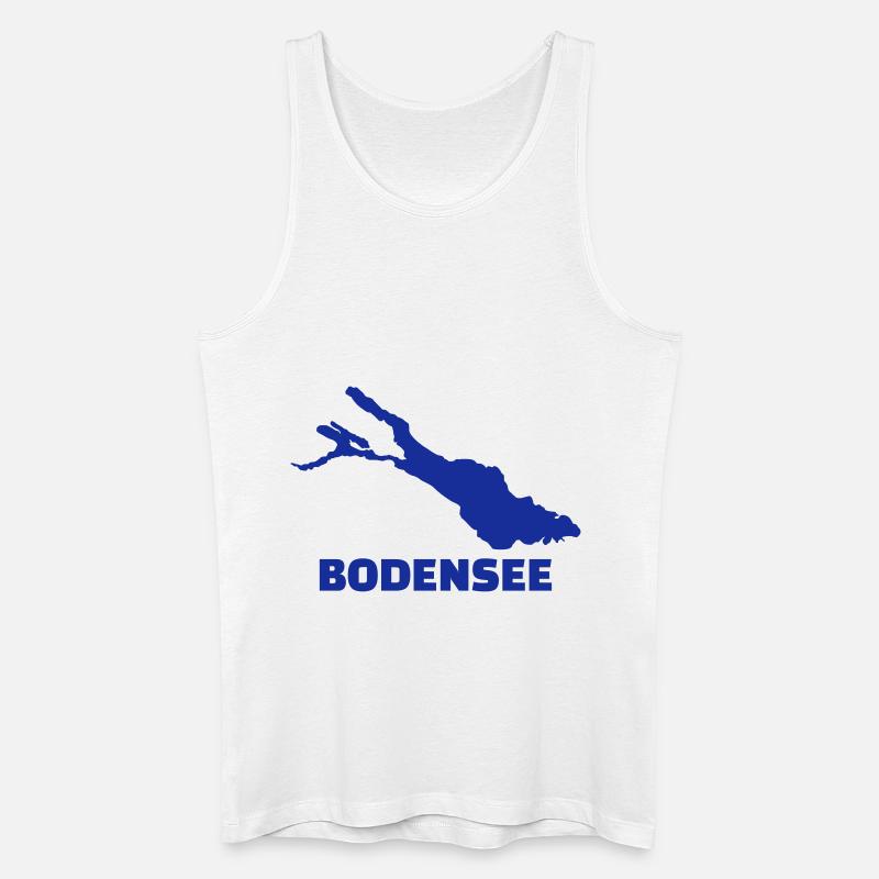 Bodensee - Männer Bio Tank Top - Weiß