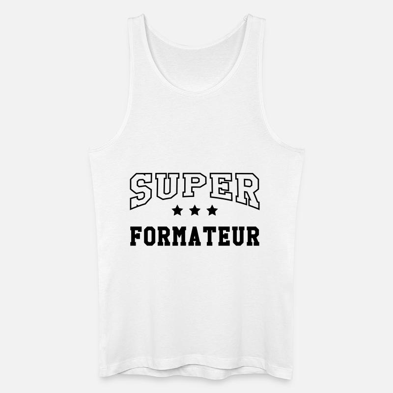 Ausbilder / Lehrer / Gestalter / trainer - Männer Bio Tank Top - Weiß