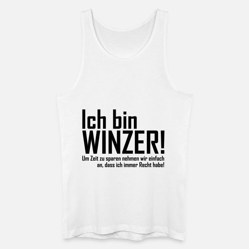 ich bin winzer - Männer Bio Tank Top - Weiß