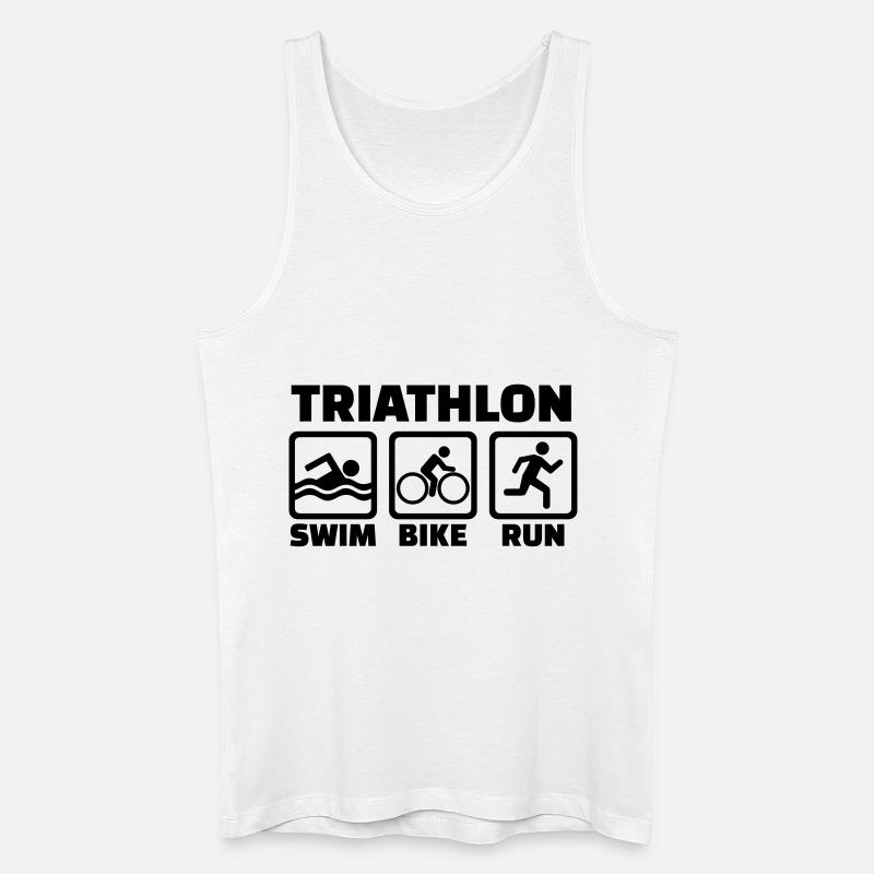 Triathlon - Männer Bio Tank Top - Weiß