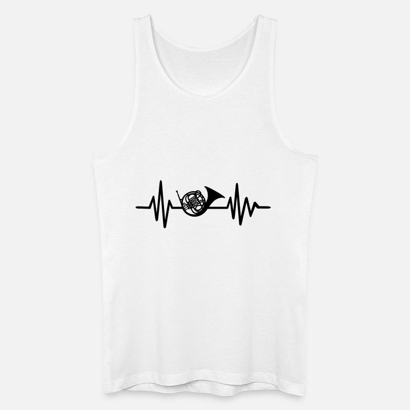 Horn - Männer Bio Tank Top - Weiß