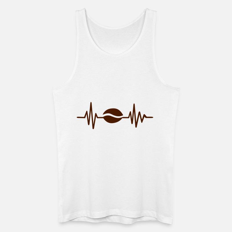 Kaffee - Männer Bio Tank Top - Weiß