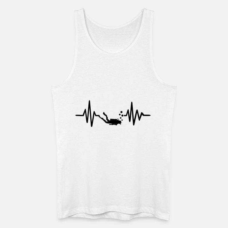 Tauchen - Männer Bio Tank Top - Weiß