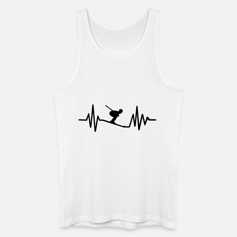 Ski - Männer Bio Tank Top - Weiß