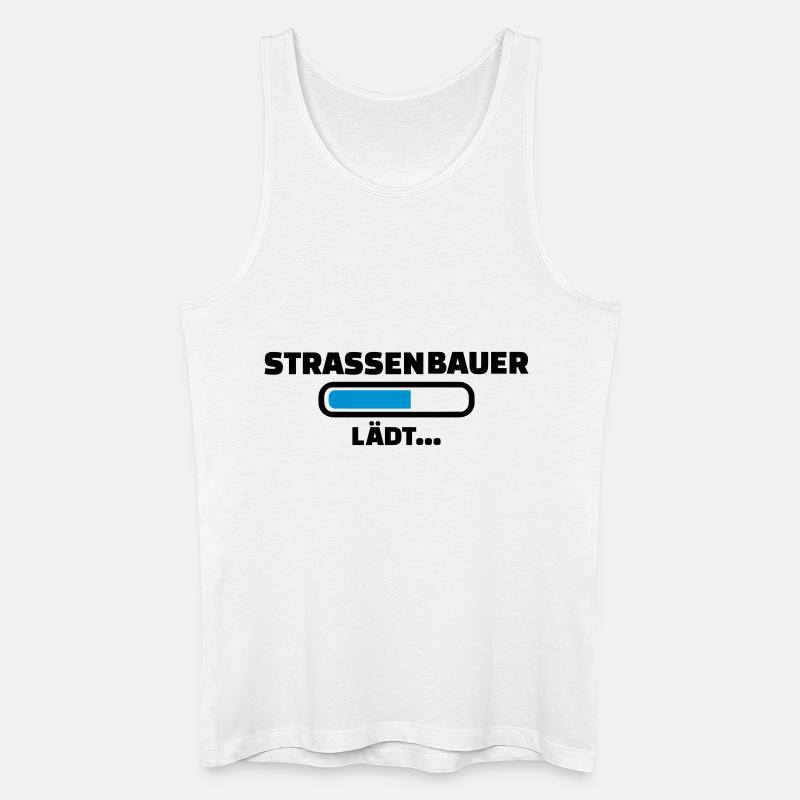 Straßenbauer - Männer Bio Tank Top - Weiß