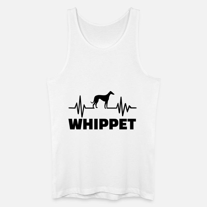 Whippet - Männer Bio Tank Top - Weiß