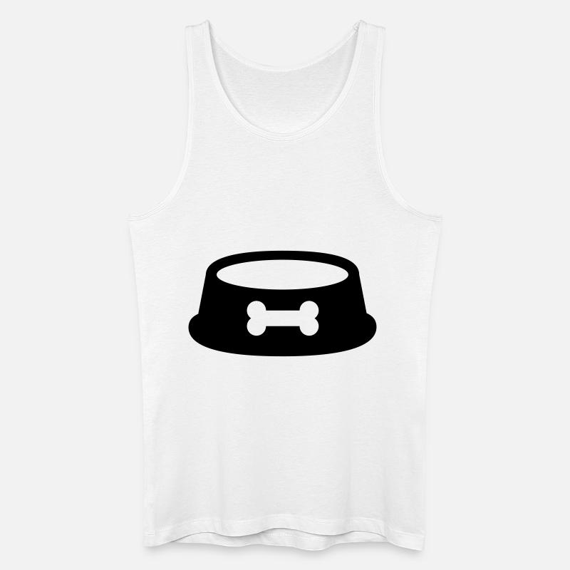 Hundenapf - Männer Bio Tank Top - Weiß