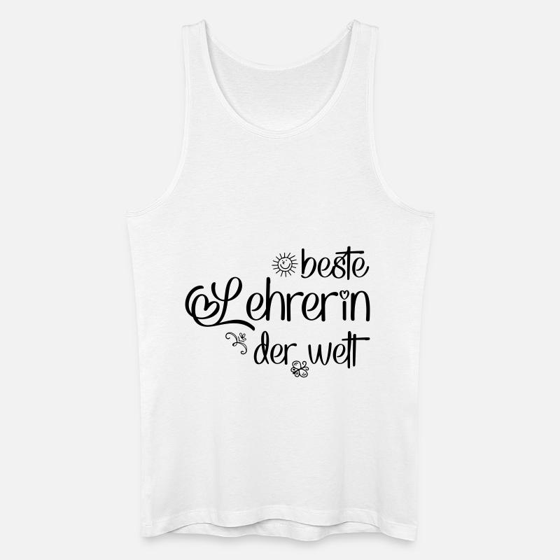 Beste Lehrerin der Welt - Männer Bio Tank Top - Weiß