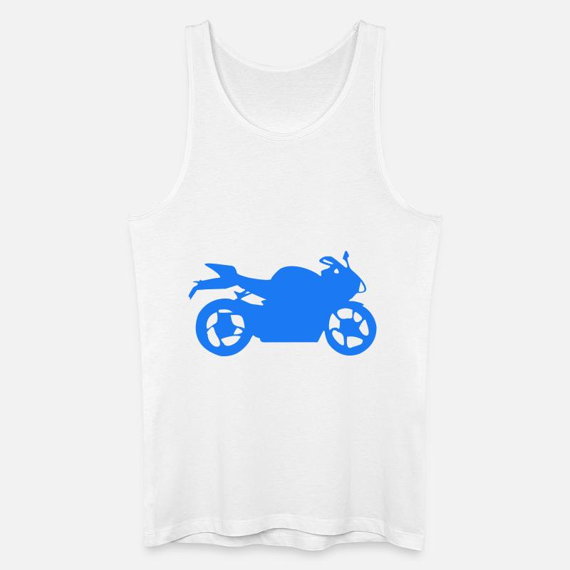 motorrad silhouette - Männer Bio Tank Top - Weiß