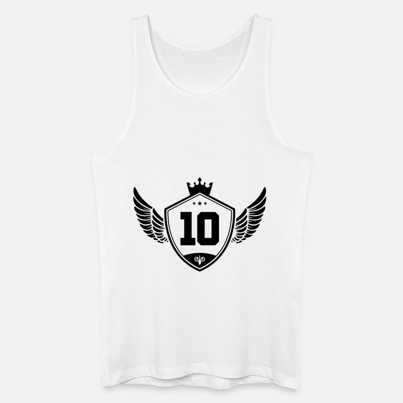 10 wappen krone - Männer Bio Tank Top - Weiß