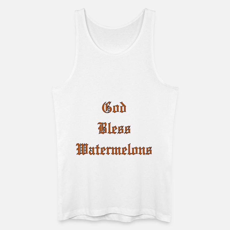 GodBlessWatermelons - Männer Bio Tank Top - Weiß