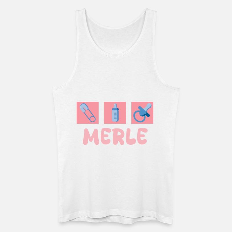 Schnuller Merle - Männer Bio Tank Top - Weiß