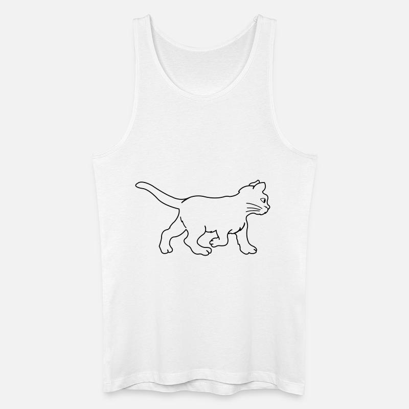 katze - Männer Bio Tank Top - Weiß