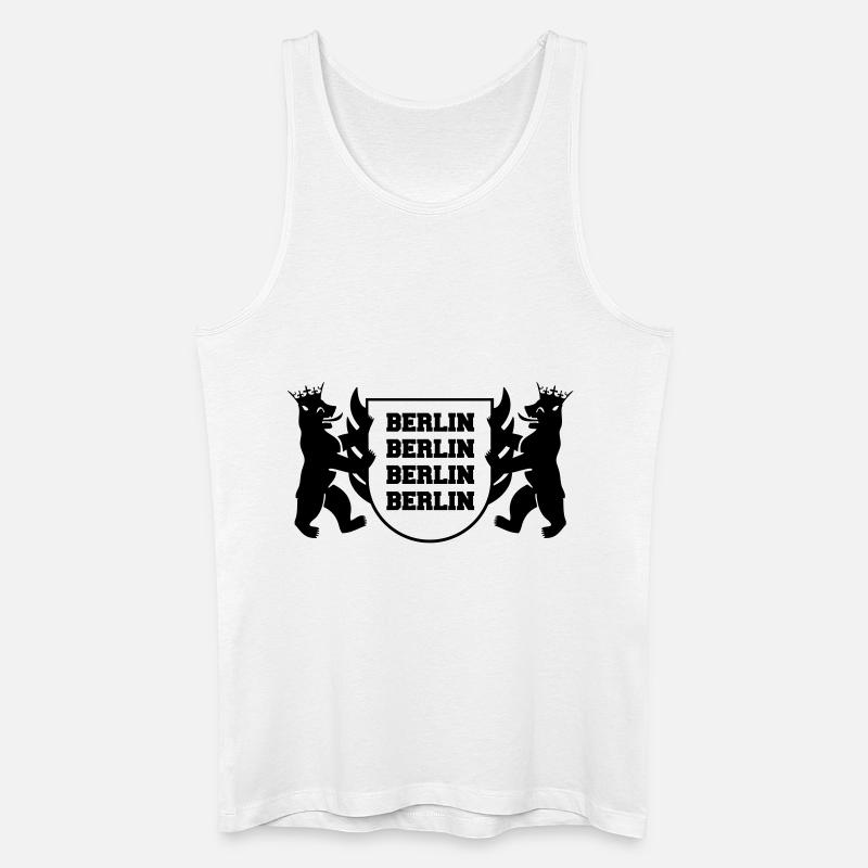 berlin wappen 1 - Männer Bio Tank Top - Weiß