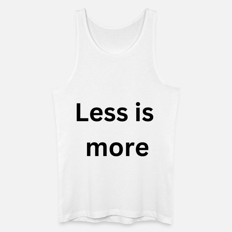 Less is more - Männer Bio Tank Top - Weiß