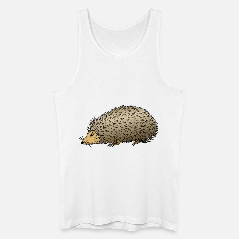 Igel - Männer Bio Tank Top - Weiß