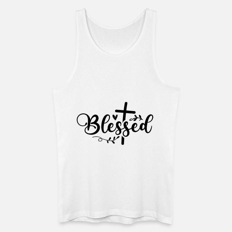 gesegnet - Männer Bio Tank Top - Weiß