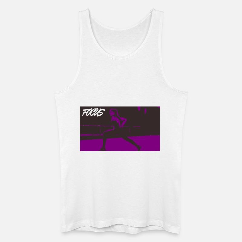 FOCUS_violet - Männer Bio Tank Top - Weiß