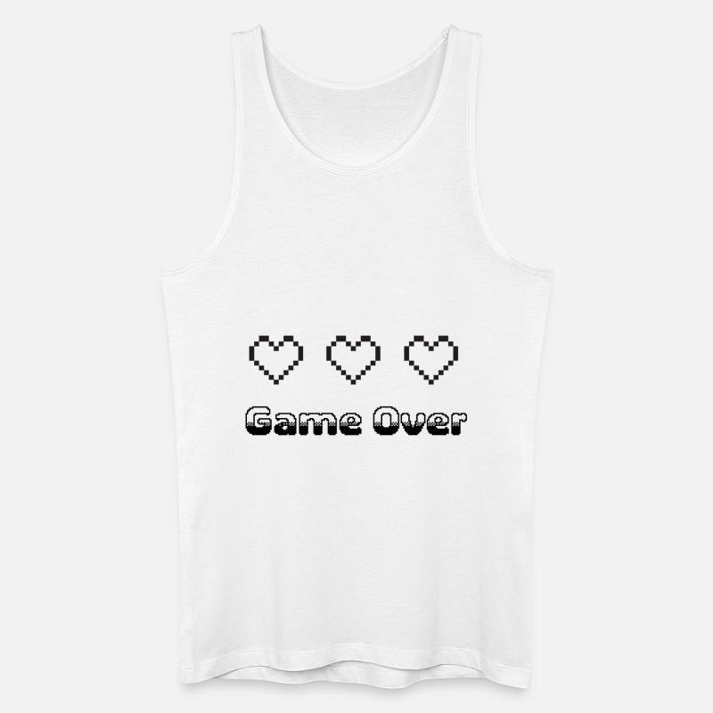 Game Over - Männer Bio Tank Top - Weiß