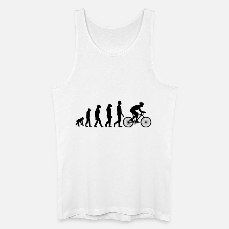 Evolution Fahrrad / Rennrad - Männer Bio Tank Top - Weiß