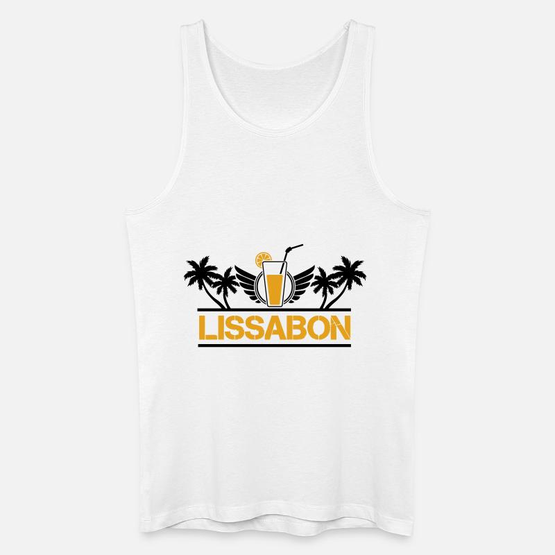 Lissabon - Männer Bio Tank Top - Weiß