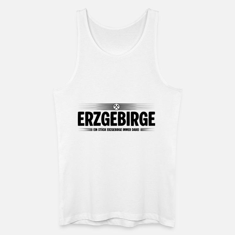 Erzgebirge Heimat immer dabei - Männer Bio Tank Top - Weiß